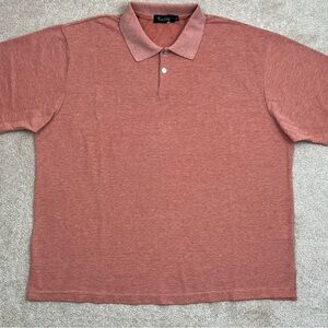 True Git Polo Shirt Adult Large Orange Short Sleeve Golfing  Outdoor Casual Men